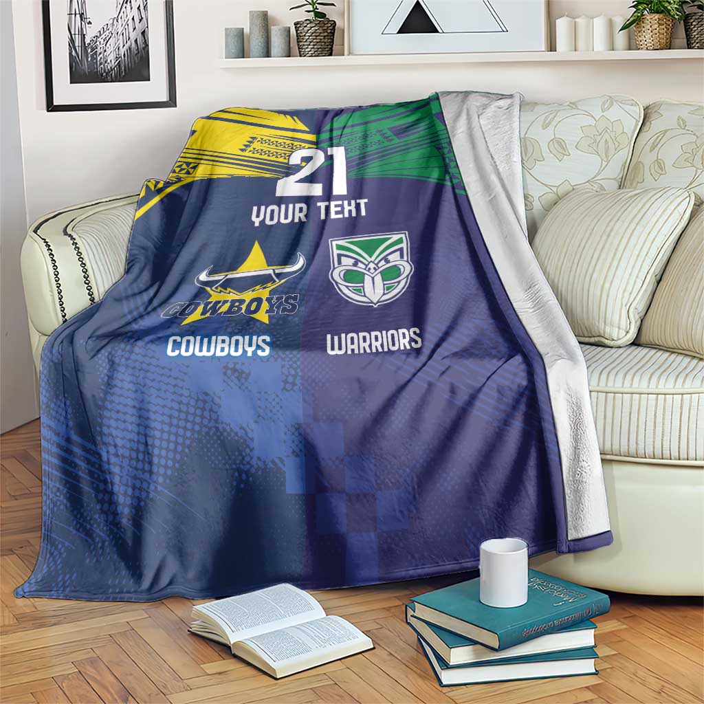Custom Warriors-Cowboys Blanket Together Sporty Style