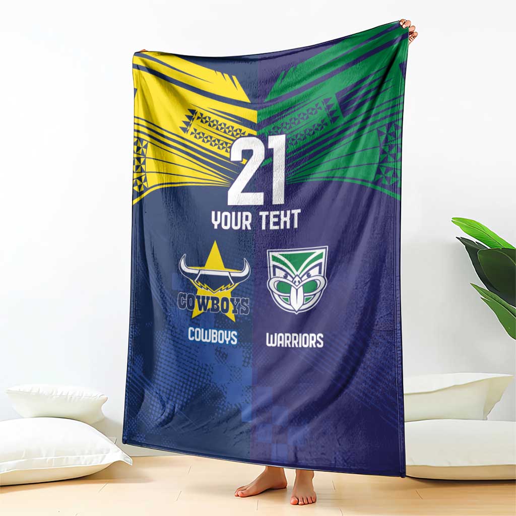 Custom Warriors-Cowboys Blanket Together Sporty Style