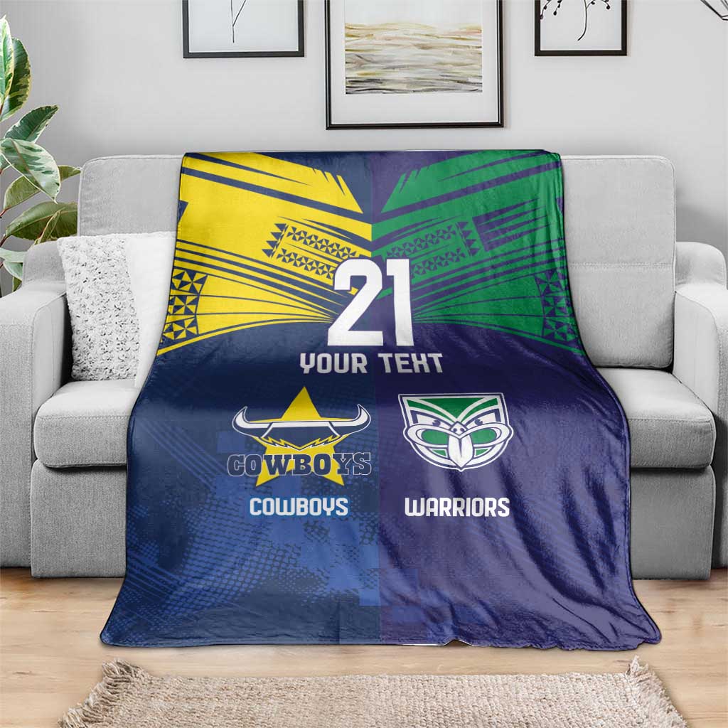 Custom Warriors-Cowboys Blanket Together Sporty Style