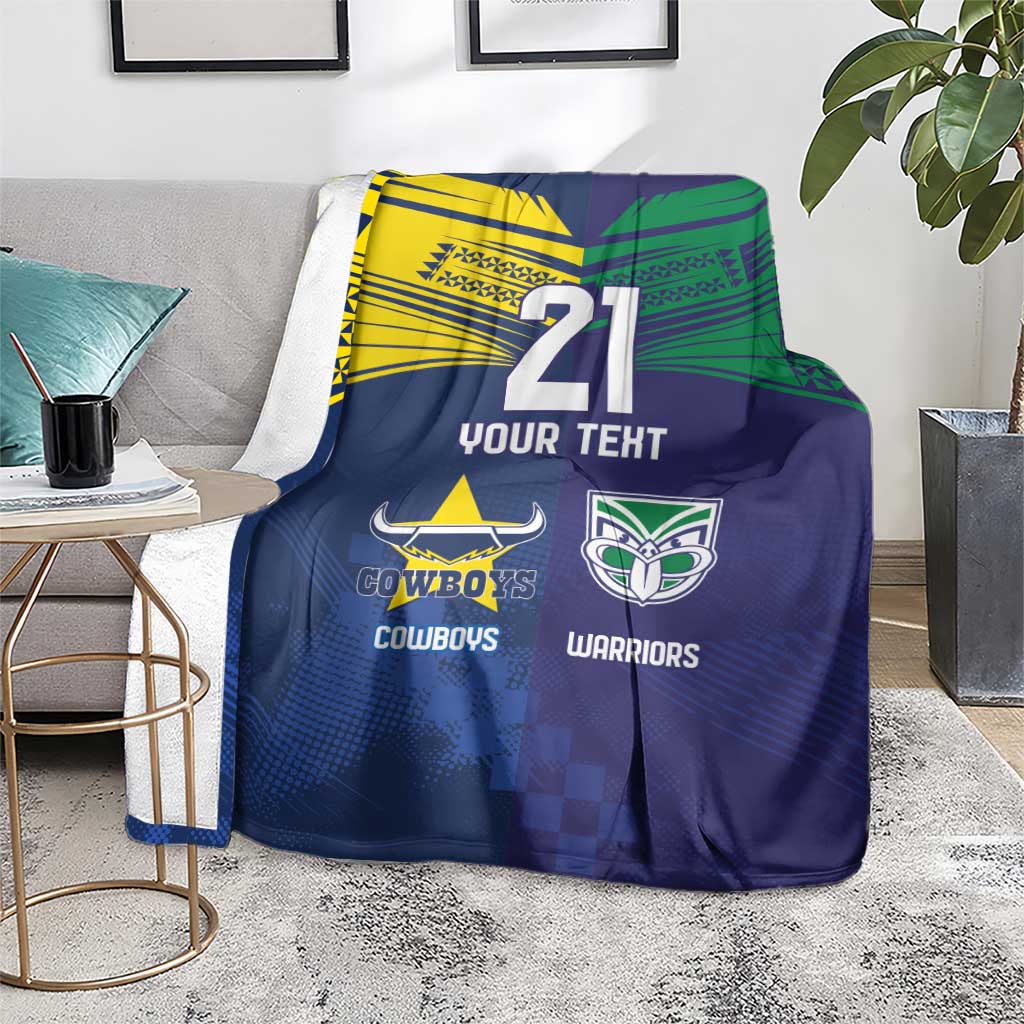 Custom Warriors-Cowboys Blanket Together Sporty Style