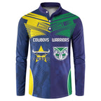 Custom Warriors-Cowboys Button Sweatshirt Together Sporty Style