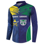 Custom Warriors-Cowboys Button Sweatshirt Together Sporty Style