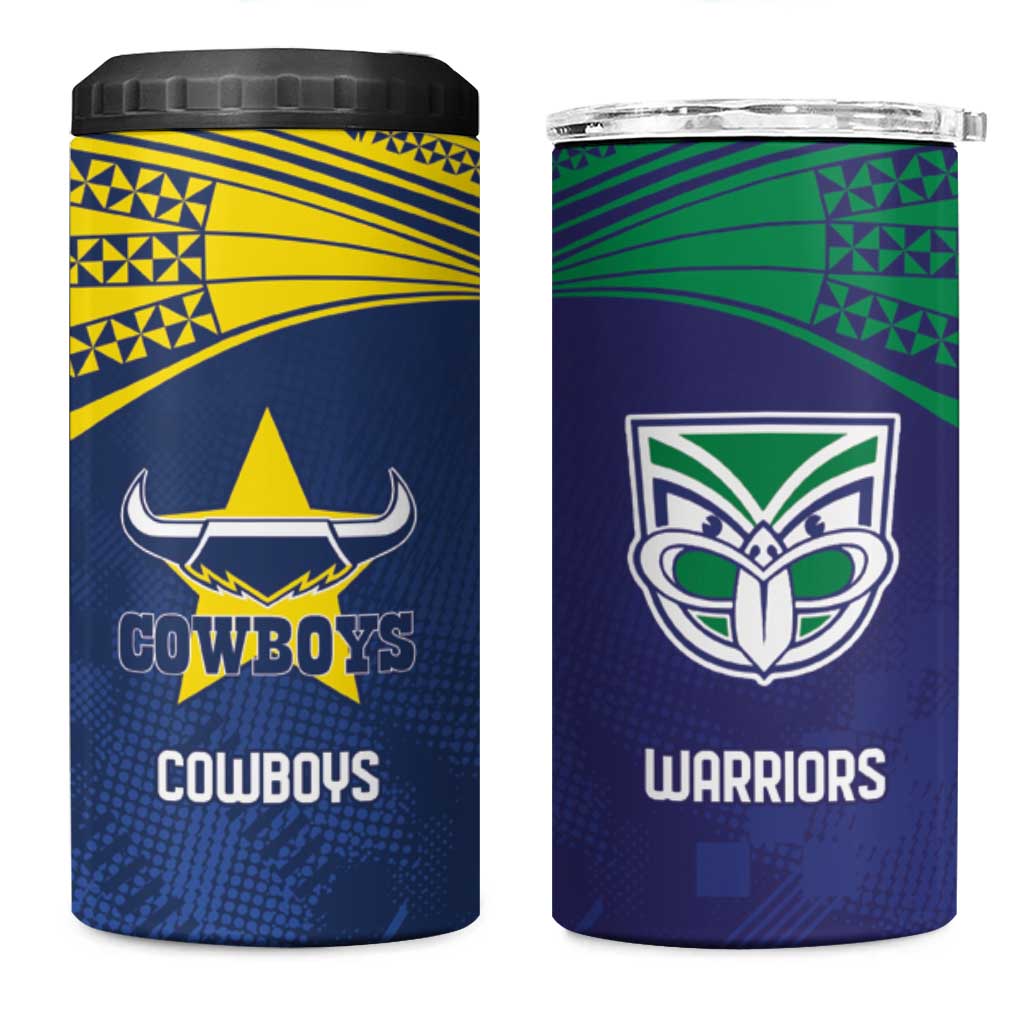 Custom Warriors-Cowboys 4 in 1 Can Cooler Tumbler Together Sporty Style