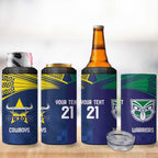 Custom Warriors-Cowboys 4 in 1 Can Cooler Tumbler Together Sporty Style