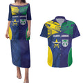Custom Warriors-Cowboys Couples Matching Puletasi and Hawaiian Shirt Together Sporty Style