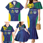 Custom Warriors-Cowboys Family Matching Mermaid Dress and Hawaiian Shirt Together Sporty Style