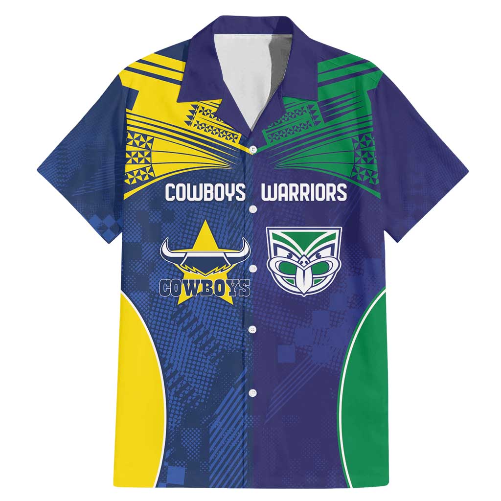 Custom Warriors-Cowboys Family Matching Mermaid Dress and Hawaiian Shirt Together Sporty Style