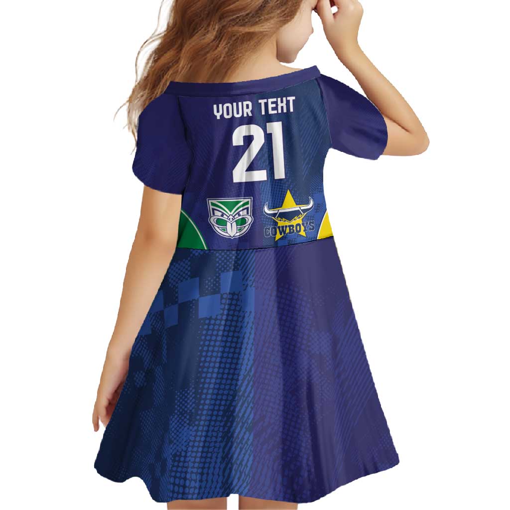 Custom Warriors-Cowboys Family Matching Off Shoulder Maxi Dress and Hawaiian Shirt Together Sporty Style