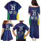 Custom Warriors-Cowboys Family Matching Puletasi and Hawaiian Shirt Together Sporty Style