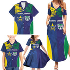 Custom Warriors-Cowboys Family Matching Summer Maxi Dress and Hawaiian Shirt Together Sporty Style