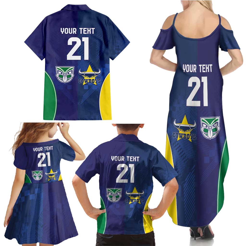 Custom Warriors-Cowboys Family Matching Summer Maxi Dress and Hawaiian Shirt Together Sporty Style