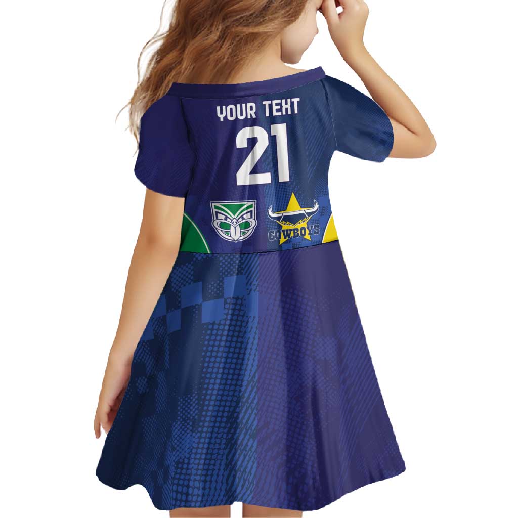 Custom Warriors-Cowboys Family Matching Tank Maxi Dress and Hawaiian Shirt Together Sporty Style
