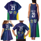 Custom Warriors-Cowboys Family Matching Tank Maxi Dress and Hawaiian Shirt Together Sporty Style