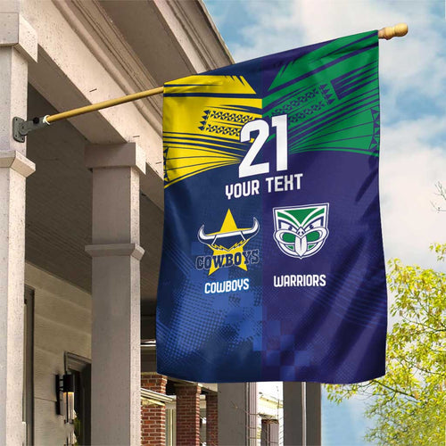 Custom Warriors-Cowboys Garden Flag Together Sporty Style
