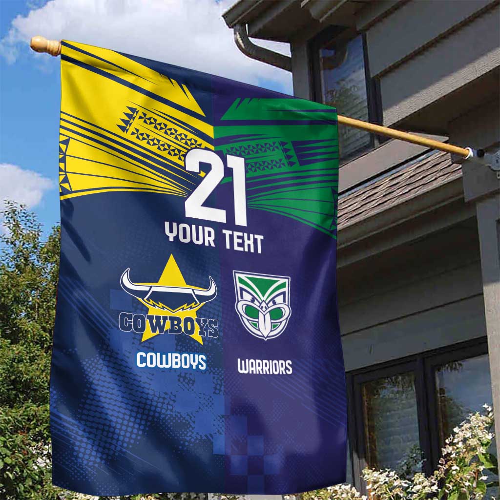 Custom Warriors-Cowboys Garden Flag Together Sporty Style