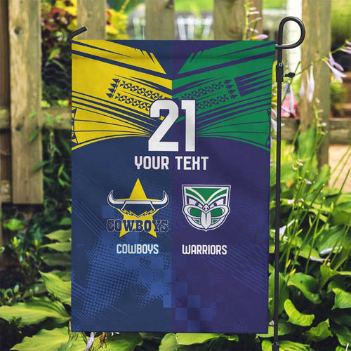Custom Warriors-Cowboys Garden Flag Together Sporty Style