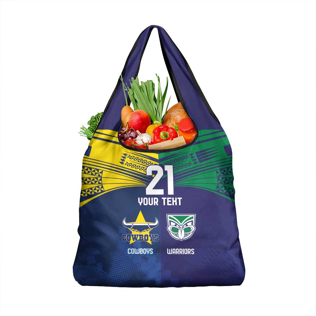 Custom Warriors-Cowboys Grocery Bag Together Sporty Style