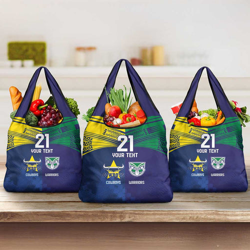Custom Warriors-Cowboys Grocery Bag Together Sporty Style
