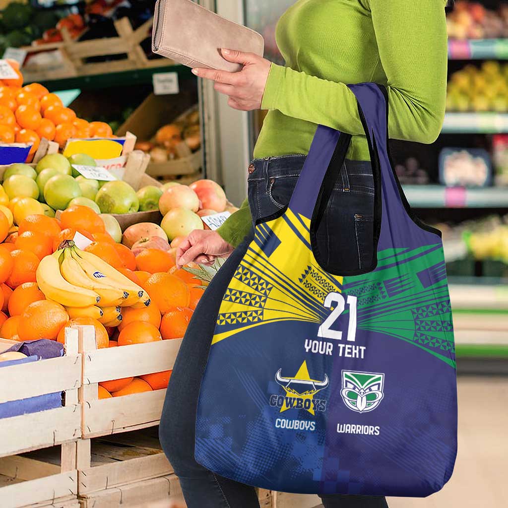 Custom Warriors-Cowboys Grocery Bag Together Sporty Style