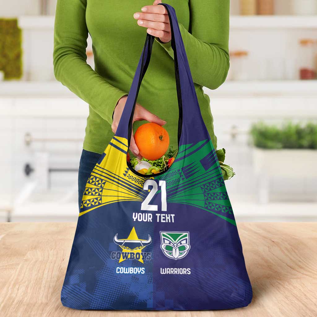 Custom Warriors-Cowboys Grocery Bag Together Sporty Style