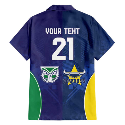 Custom Warriors-Cowboys Hawaiian Shirt Together Sporty Style