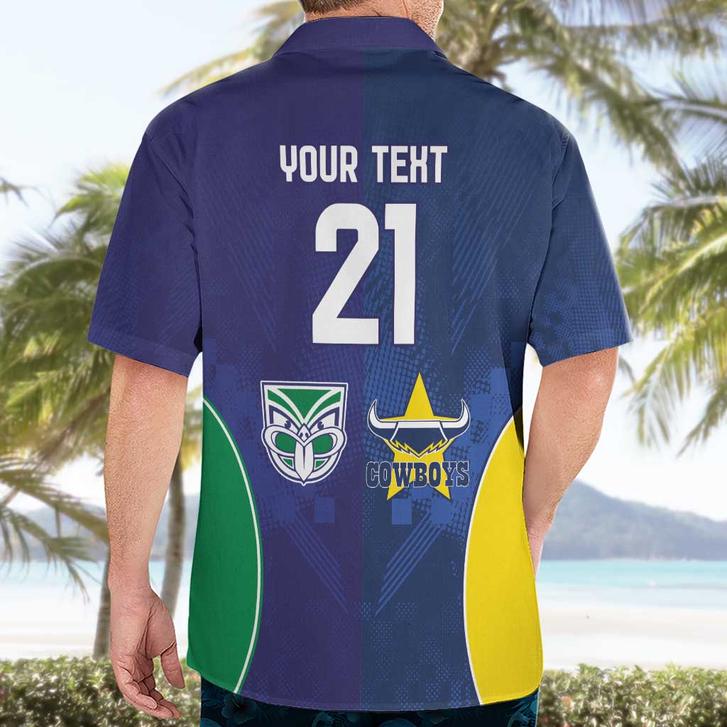 Custom Warriors-Cowboys Hawaiian Shirt Together Sporty Style