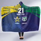 Custom Warriors-Cowboys Hooded Blanket Together Sporty Style