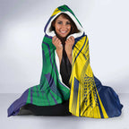 Custom Warriors-Cowboys Hooded Blanket Together Sporty Style