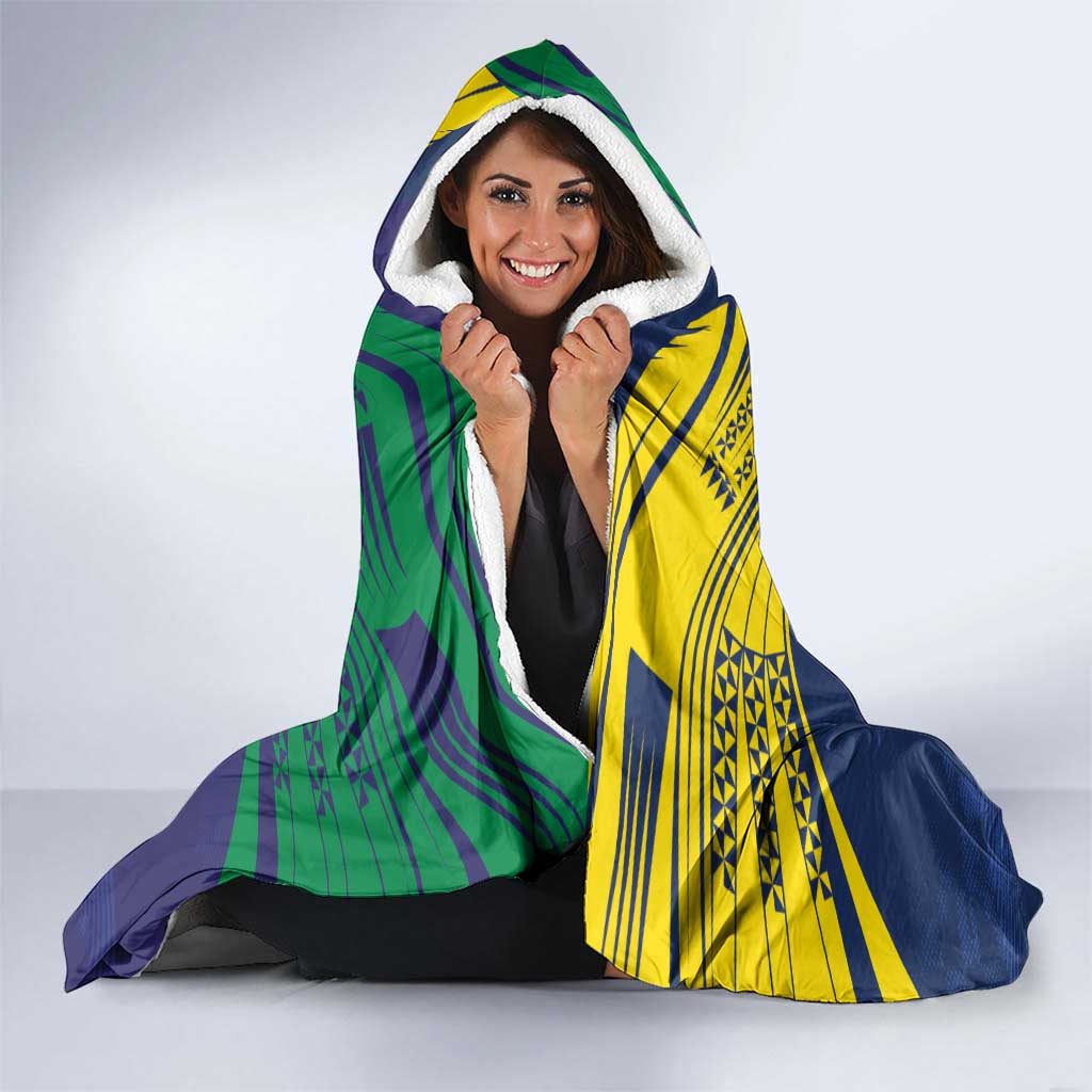 Custom Warriors-Cowboys Hooded Blanket Together Sporty Style