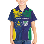 Custom Warriors-Cowboys Kid Hawaiian Shirt Together Sporty Style