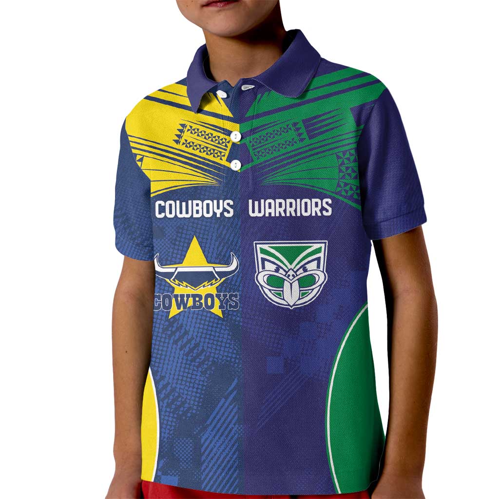 Custom Warriors-Cowboys Kid Polo Shirt Together Sporty Style