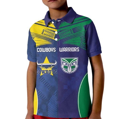Custom Warriors-Cowboys Kid Polo Shirt Together Sporty Style