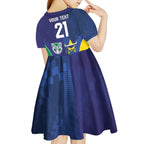 Custom Warriors-Cowboys Kid Short Sleeve Dress Together Sporty Style
