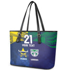 Custom Warriors-Cowboys Leather Tote Bag Together Sporty Style