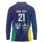 Custom Warriors-Cowboys Long Sleeve Polo Shirt Together Sporty Style