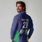 Custom Warriors-Cowboys Long Sleeve Polo Shirt Together Sporty Style