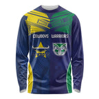 Custom Warriors-Cowboys Long Sleeve Shirt Together Sporty Style