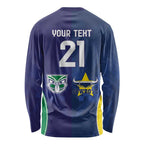 Custom Warriors-Cowboys Long Sleeve Shirt Together Sporty Style