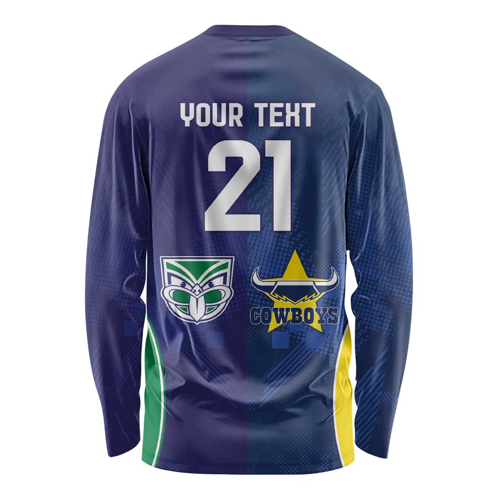Custom Warriors-Cowboys Long Sleeve Shirt Together Sporty Style
