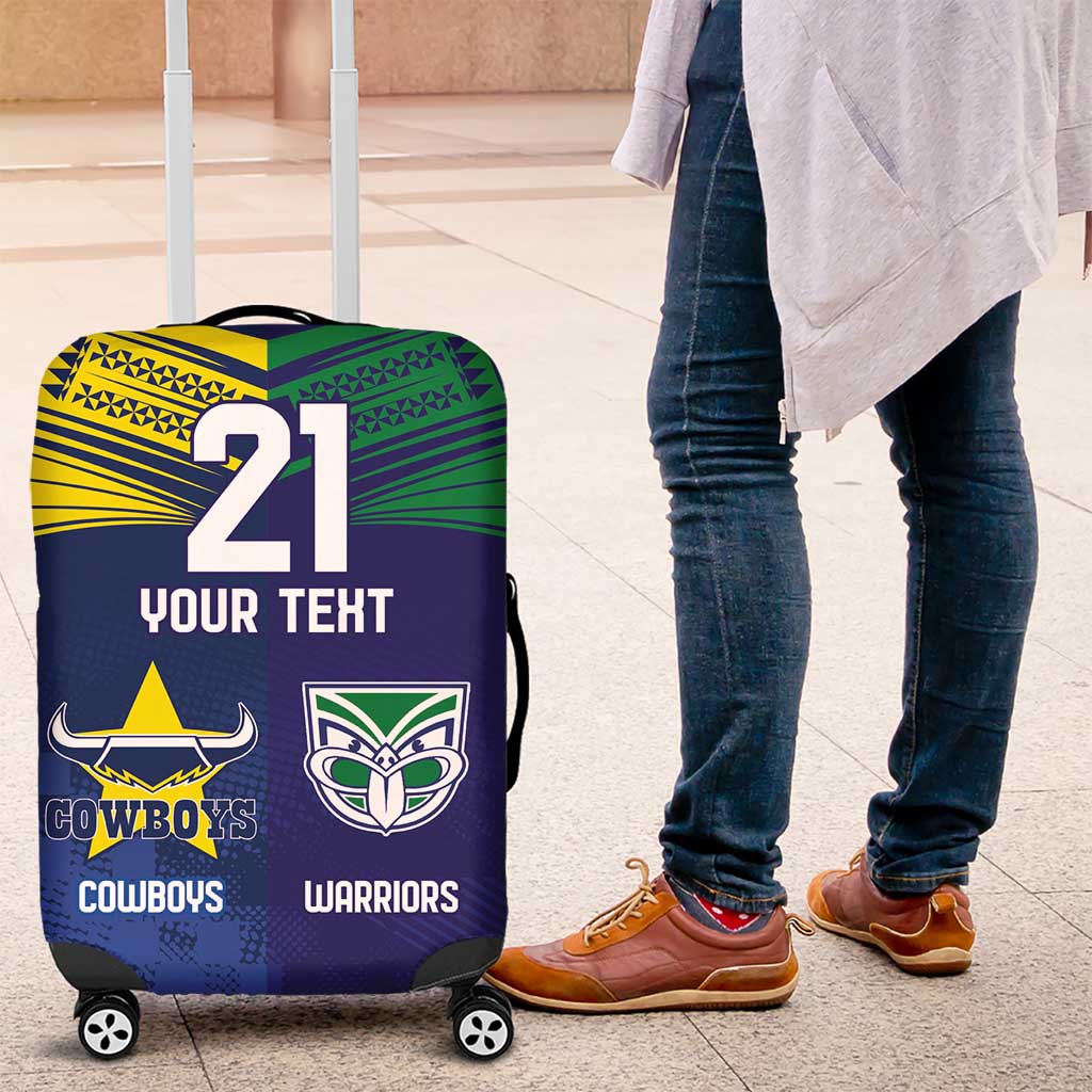 Custom Warriors-Cowboys Luggage Cover Together Sporty Style