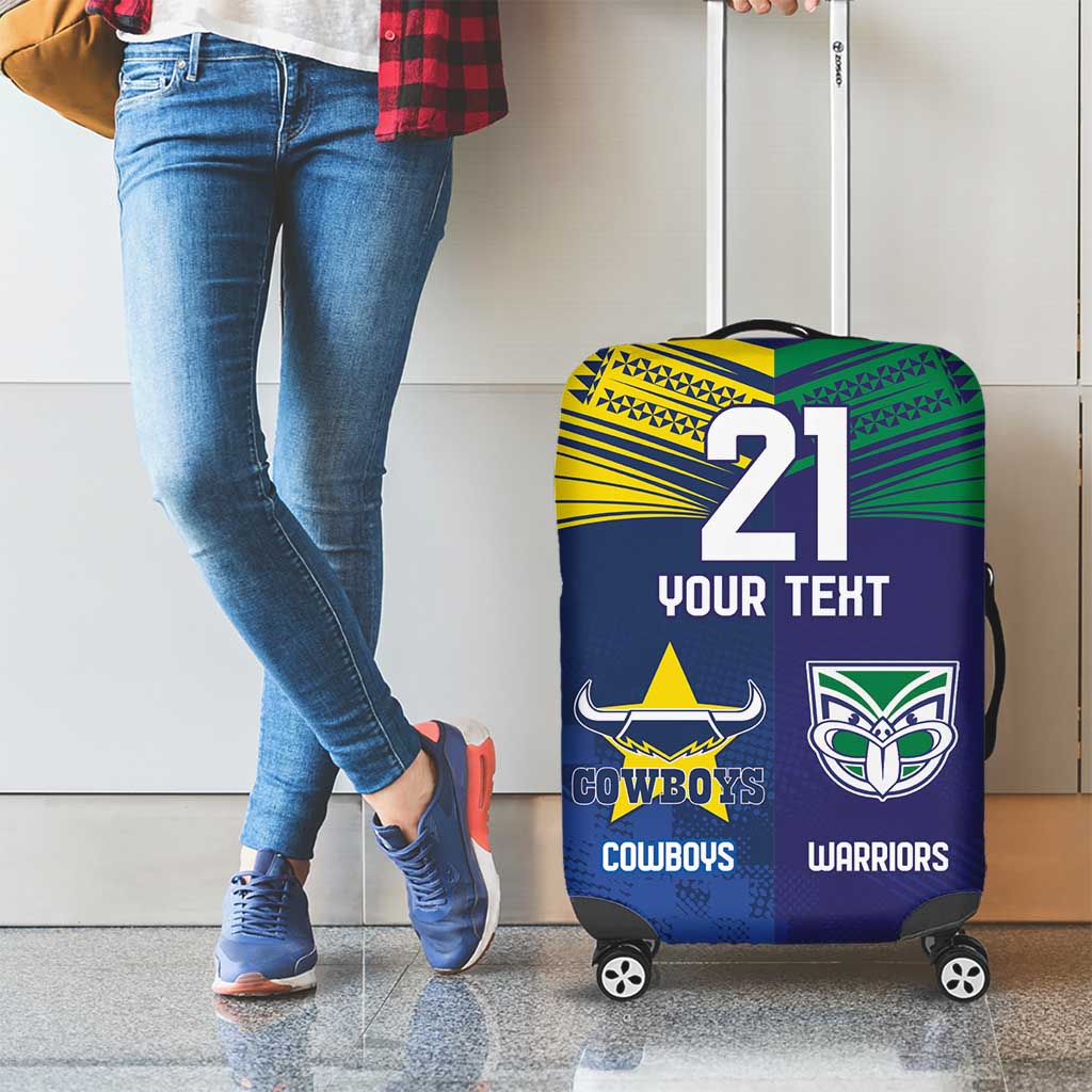 Custom Warriors-Cowboys Luggage Cover Together Sporty Style