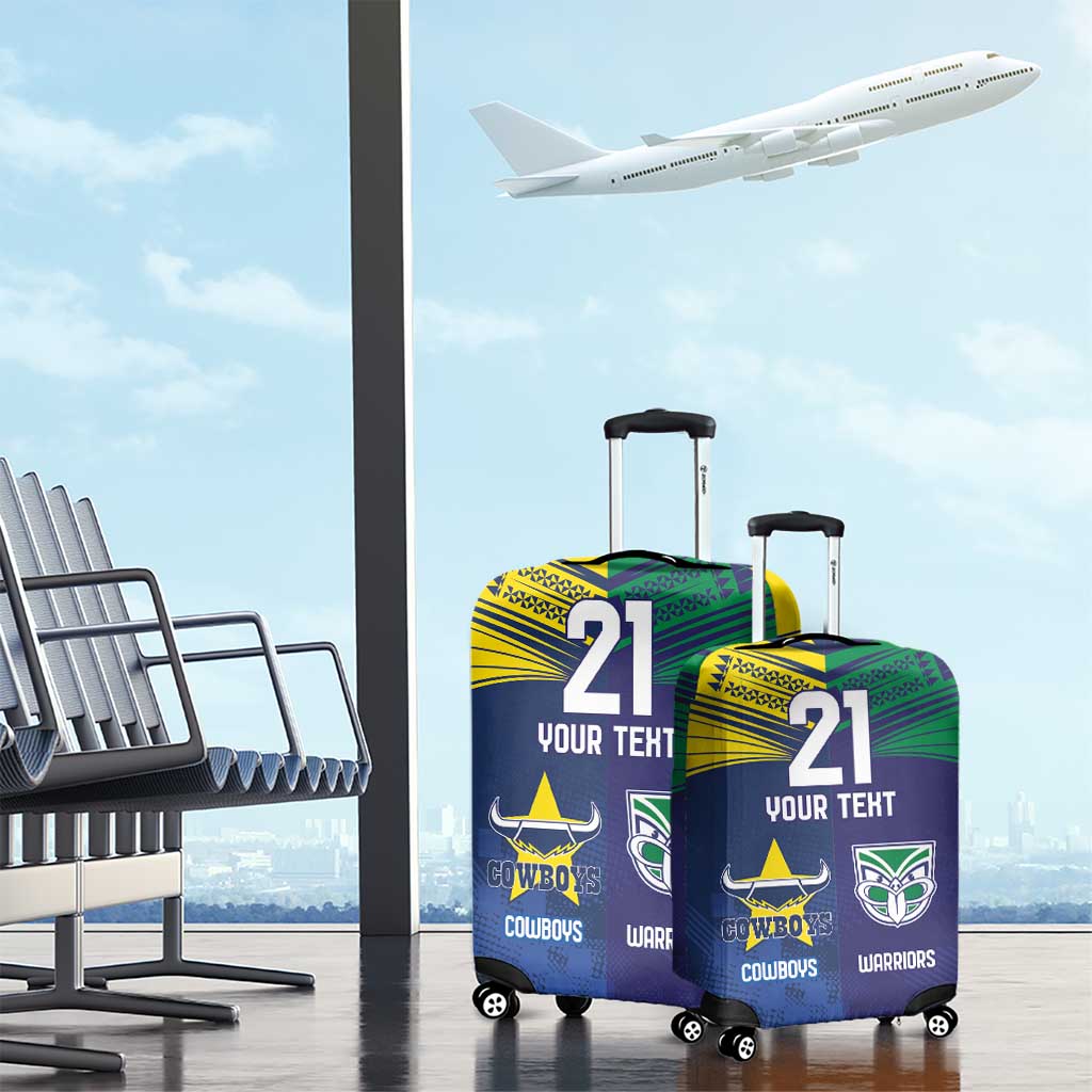 Custom Warriors-Cowboys Luggage Cover Together Sporty Style