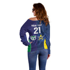 Custom Warriors-Cowboys Off Shoulder Sweater Together Sporty Style