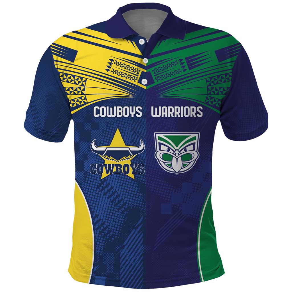 Custom Warriors-Cowboys Polo Shirt Together Sporty Style