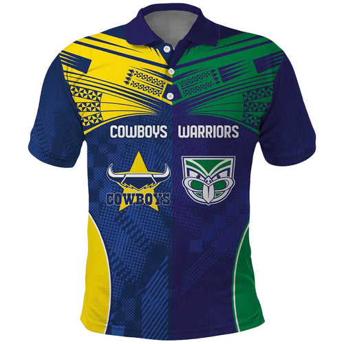 Custom Warriors-Cowboys Polo Shirt Together Sporty Style