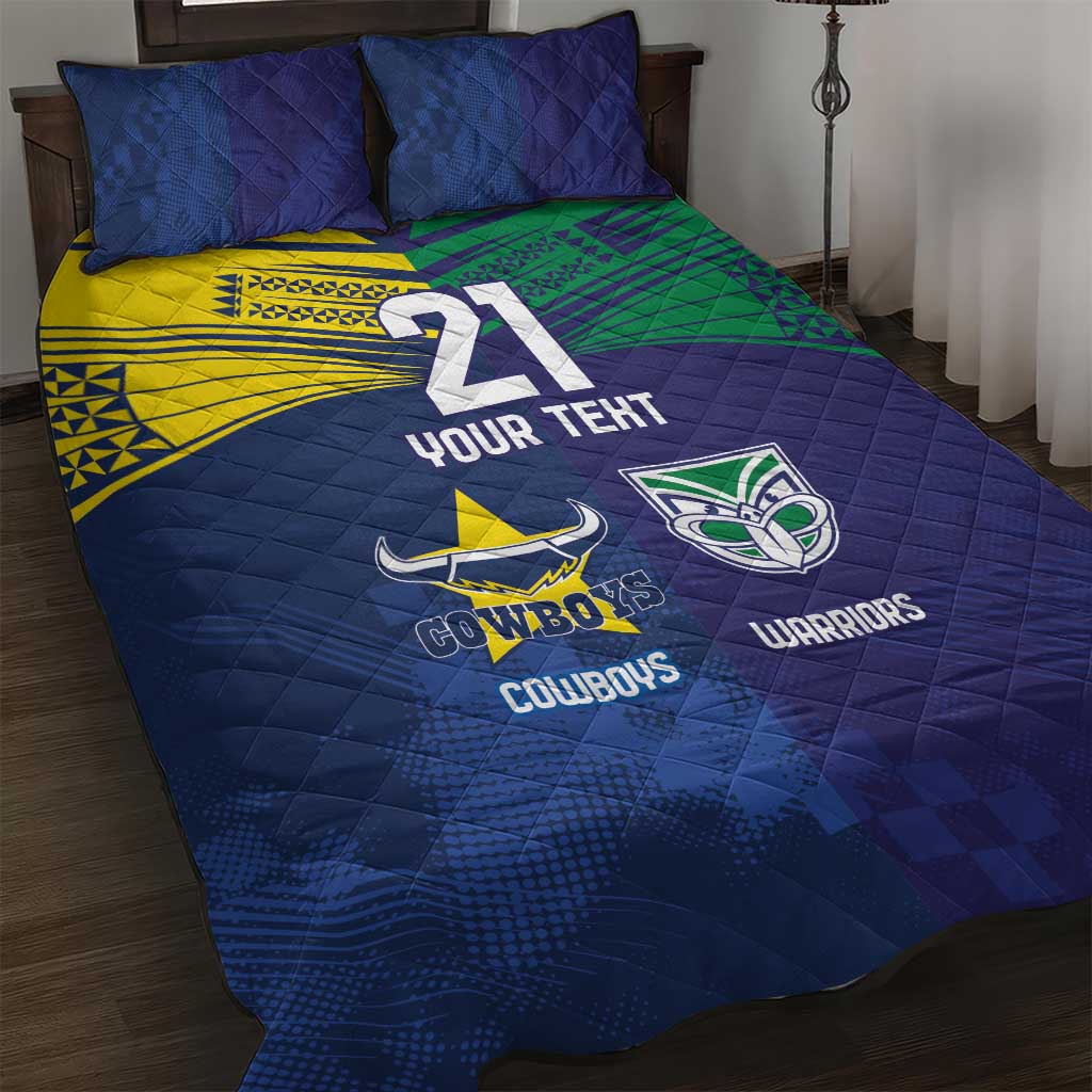 Custom Warriors-Cowboys Quilt Bed Set Together Sporty Style