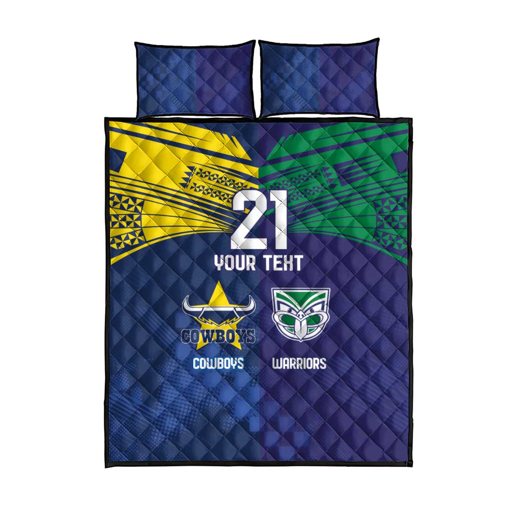 Custom Warriors-Cowboys Quilt Bed Set Together Sporty Style