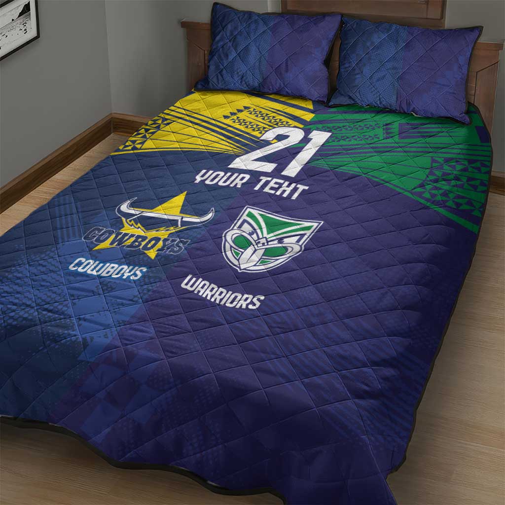 Custom Warriors-Cowboys Quilt Bed Set Together Sporty Style