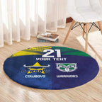 Custom Warriors-Cowboys Round Carpet Together Sporty Style