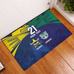 Custom Warriors-Cowboys Rubber Doormat Together Sporty Style